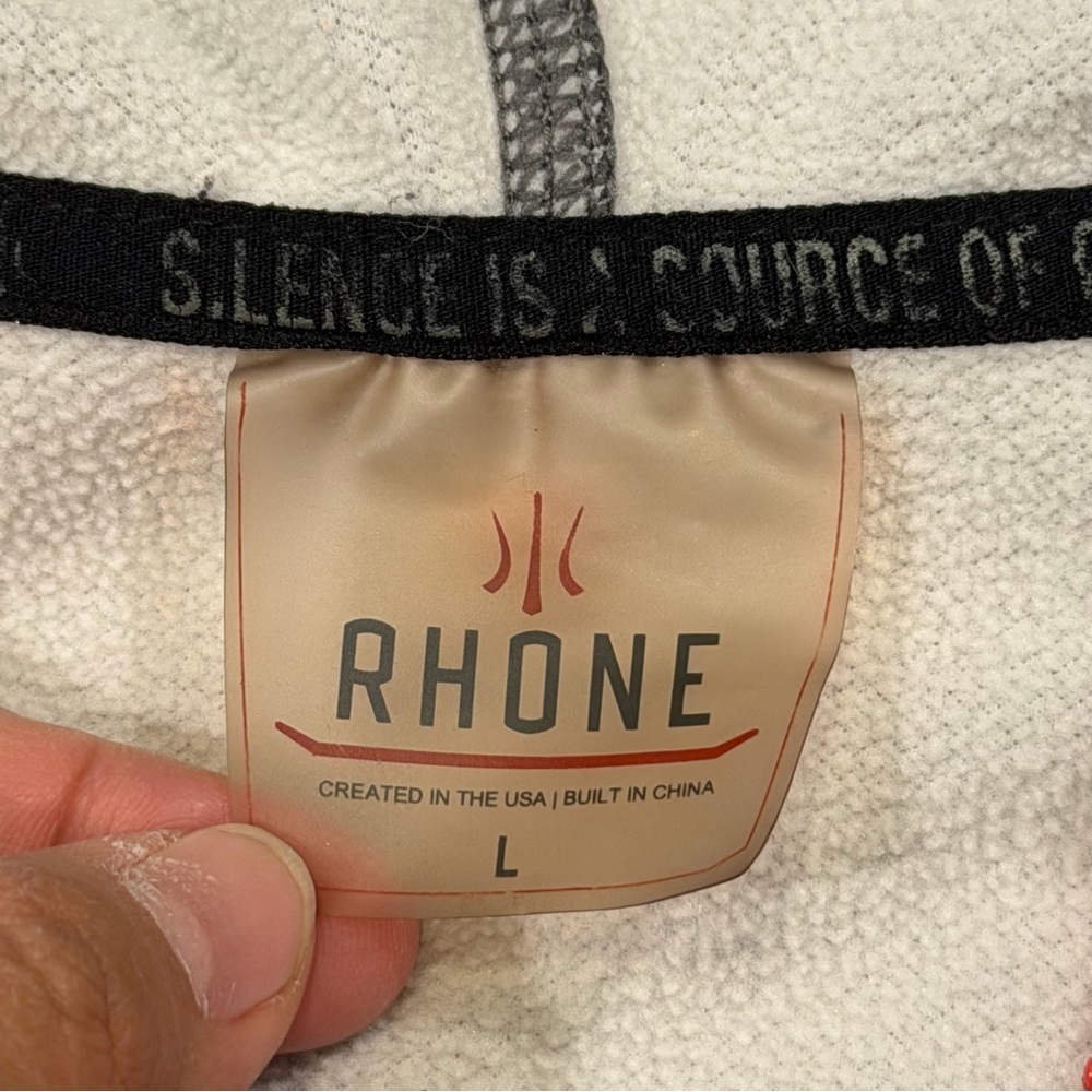 Rhone Men’s Large Heathered 1/4 Zip Pullover Hoodie Performance Casual Athletic - Picture 3 of 8